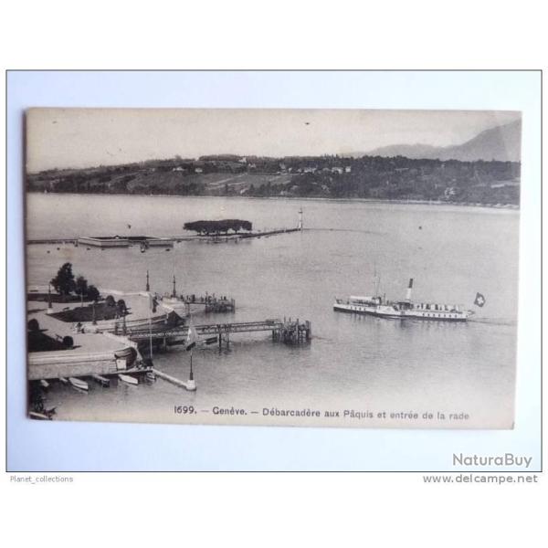 CPA Suisse Gen�ve D�barcad�re aux Paquis Bateau