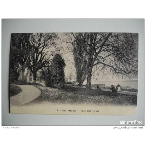 CPA Suisse Gen�ve Parc Mon Repos Bord du L�man 1910