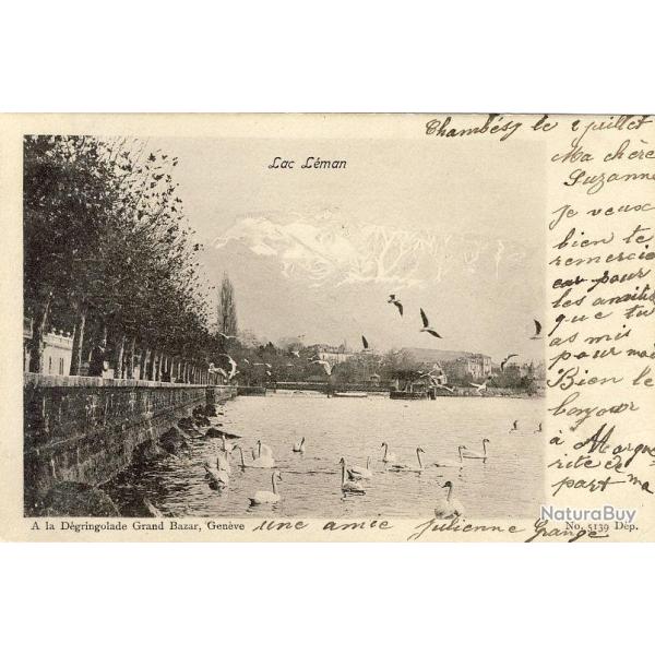 CPA Suisse Gen�ve Lac L�man Grand Bazar 1903