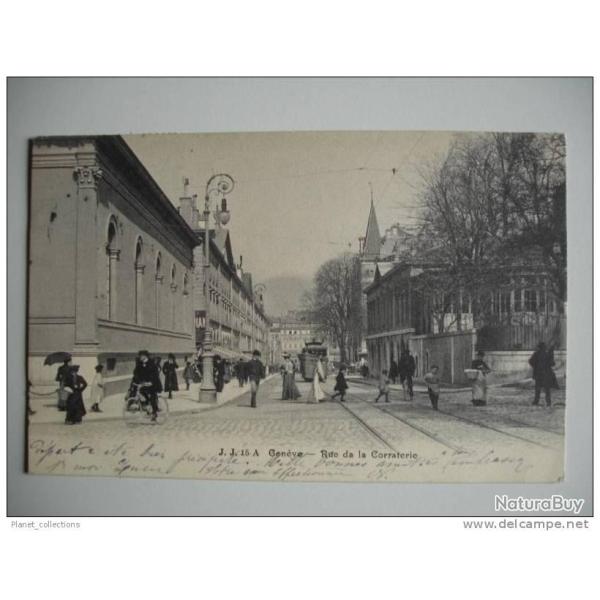 CPA Suisse Gen�ve Rue de la Corraterie 1906