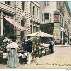 CP Suisse Gen&egrave;ve March&eacute; aux Fleurs Place du Molard