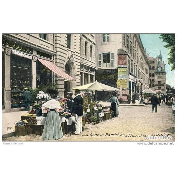 CP Suisse Gen�ve March� aux Fleurs Place du Molard