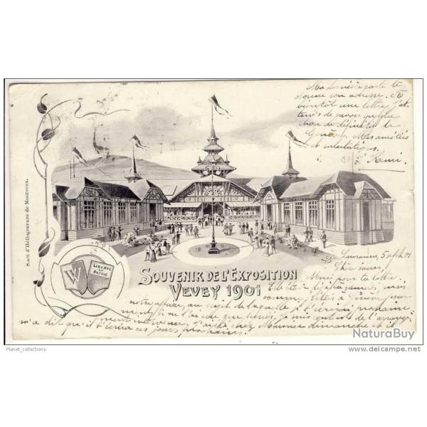 CPA Suisse Vaud Souvenir de l�Exposition VEVEY 1901