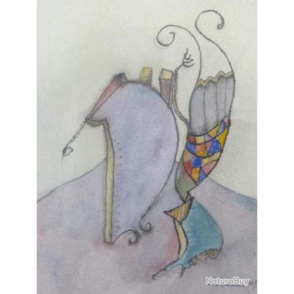 Dessin Aquarelle Werner HARTMANN