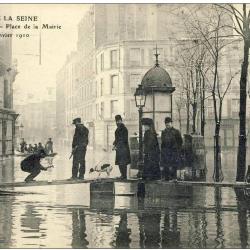 CPA 75 PARIS - CLICHY - Inondations 1910