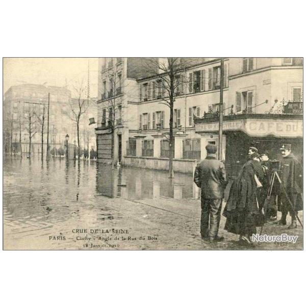 CPA 75 PARIS - CLICHY - Inondations 1910