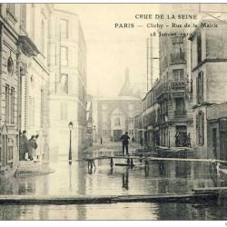 CPA 75 PARIS - CLICHY - Inondations 1910