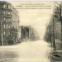CPA 75 PARIS - CLICHY - Inondations 1910