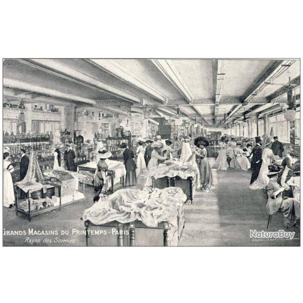 CPA 75 PARIS Grands Magasins du Printemps Soieries