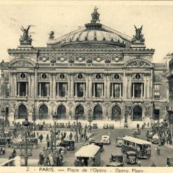 CPA 75 PARIS - Place de l'Op&eacute;ra automobile Place