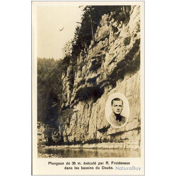 CPA 25 DOUBS Plongeon de 35m R. Froidevaux Sport