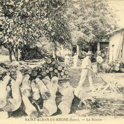 CPA 38 ISERE Saint Alban du Rh&ocirc;ne La Scierie