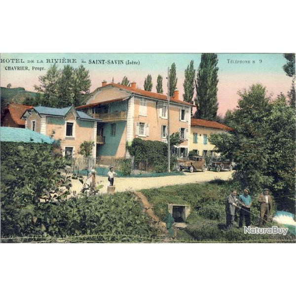 CPA 38 ISERE Saint Savin H�tel de la Rivi�re p�cheurs