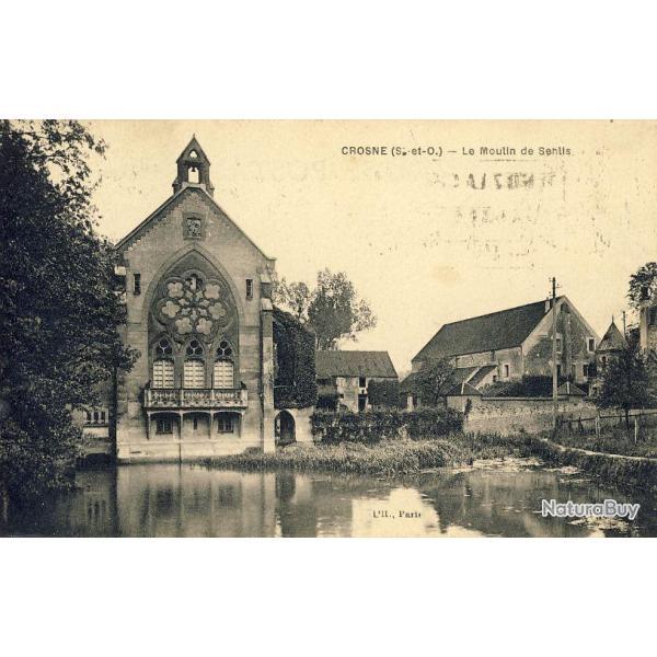 CPA 78 YVELINES Crosnes Le Moulin de Senslis Cachet