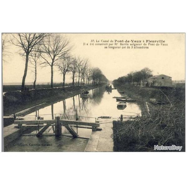 CPA 01 AIN PONT DE VAUX Le canal � Fleurville