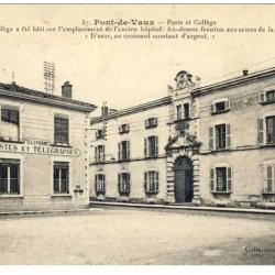 CPA 01 AIN PONT DE VAUX Poste et Coll&egrave;ge