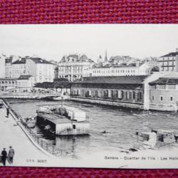 CPA Suisse Gen&egrave;ve Quartier de l'Ile - Les Halles