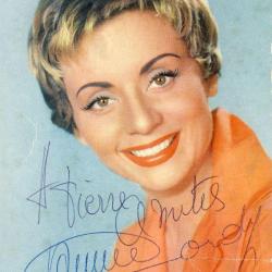 CP Autographe Artiste Chanteuse Annie Cordy d&eacute;dicace