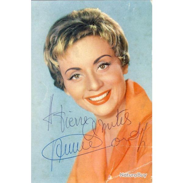 CP Autographe Artiste Chanteuse Annie Cordy d�dicace
