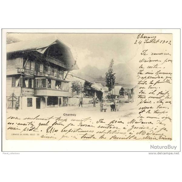 CPA Suisse Fribourg Charmey Anim� petit village