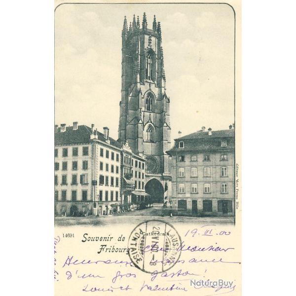 CPA Suisse Fribourg Souvenir Fribourg Cath�drale 1900