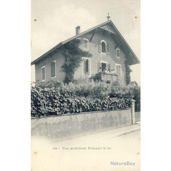 CPA Suisse Fribourg Cure Protestante Estavayer le Lac