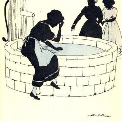 CPA illustr&eacute;e Frau Holle Dame Holle Conte fr&egrave;res Grimm