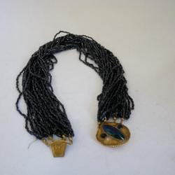 Collier verre iris&eacute; bijoux Art nouveau