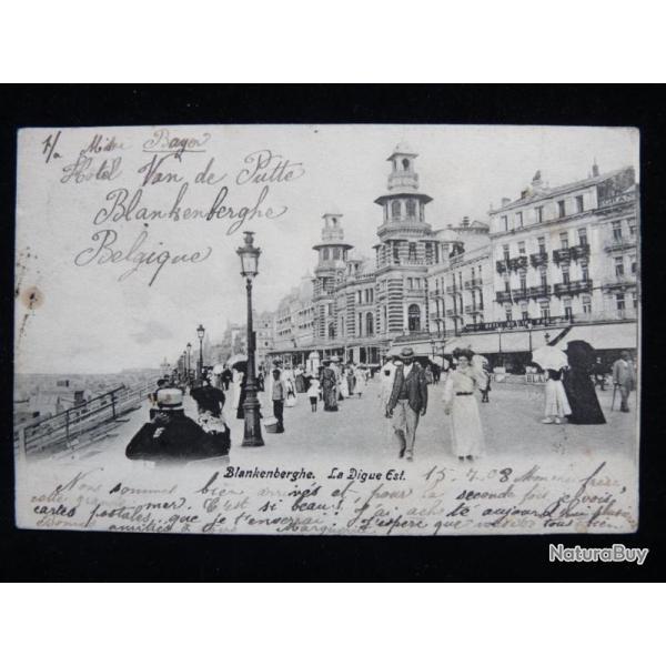 CPA Belgique Blankenberghe La digue Est 1908