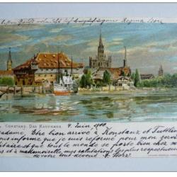 CPA Allemagne illustr&eacute;e C.Biese Constanz Das Kaufhaus