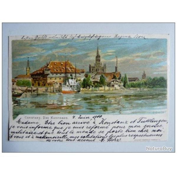CPA Allemagne illustr�e C.Biese Constanz Das Kaufhaus