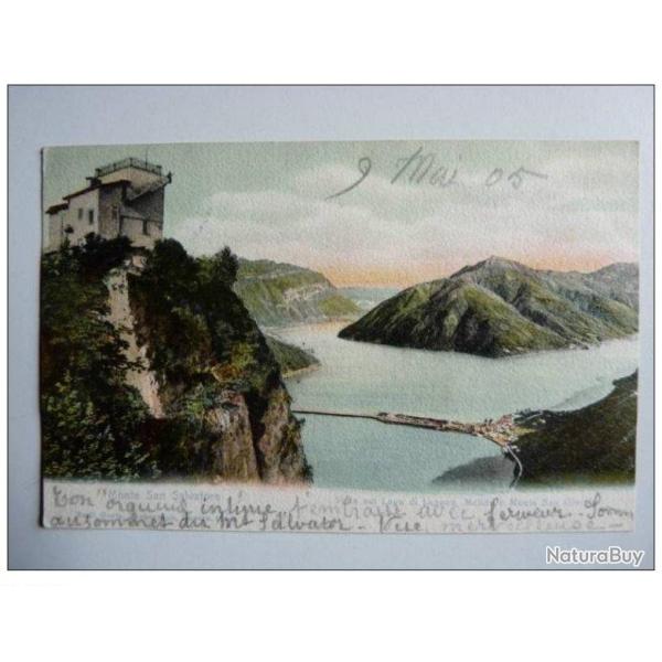 CPA SUISSE Tessin Lac Lugano Monte San Salvatore