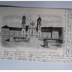 CPA SUISSE Schwytz Gruss aus Einsiedeln Kirche 1899