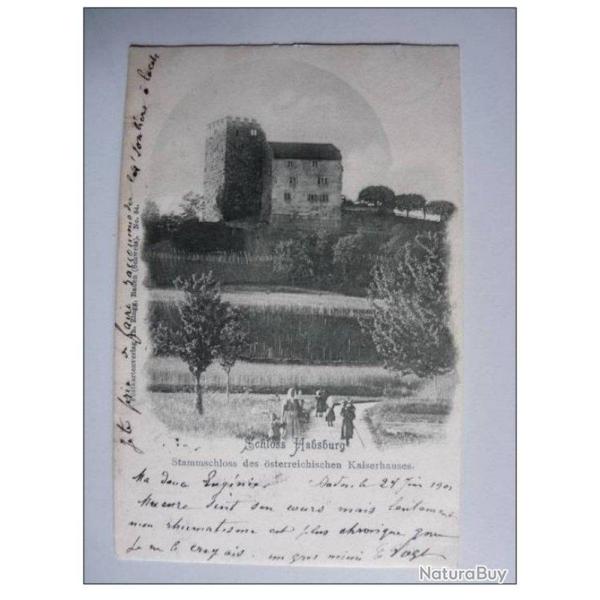 CPA SUISSE Argovie Schloss Habsburg anim� 1901