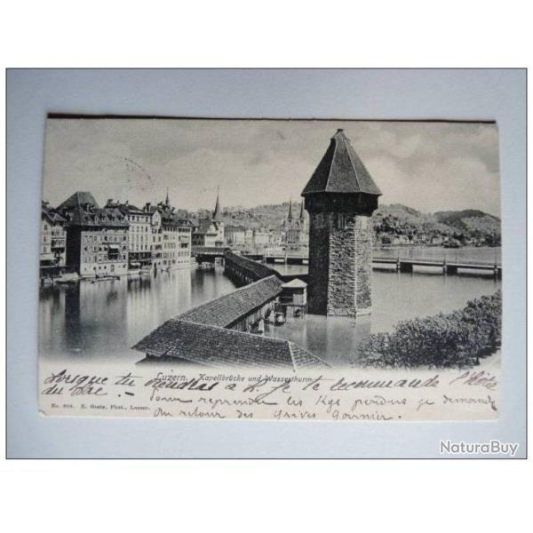CPA SUISSE Lucerne Luzern Kapellbr�cke 1905