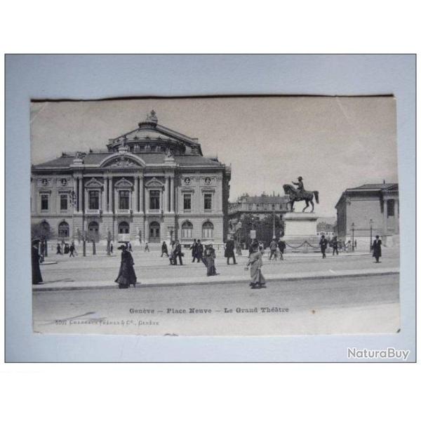 CPA Suisse Gen�ve Place Neuve Le Grand Th��tre 1911