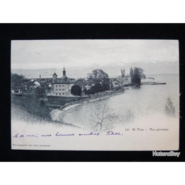 CPA Suisse Vaud St Prex Vue G�n�rale 1908