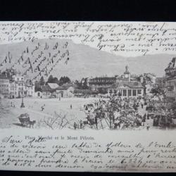 CPA Suisse Vaud Vevey Place March&eacute; 1906