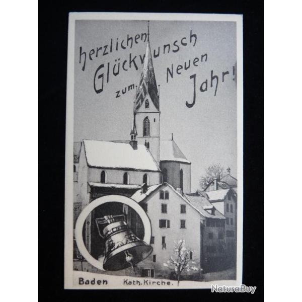 CPA Allemagne Neuen Jahr Baden Kath. Kirche