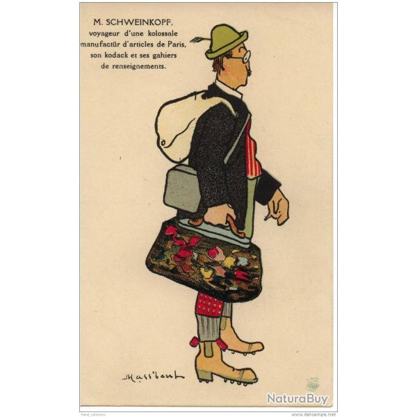 CPA illustr�e Mass�boeuf - Caricature militaire Guerre