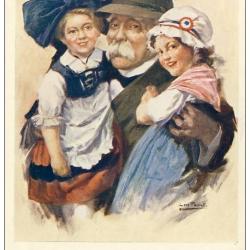 CPA illustr&eacute;e FAURET L. Les revoici Patriotique Alsace