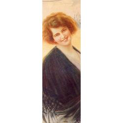 2 petites CPA illustr&eacute;es Italie Italia Belle femme