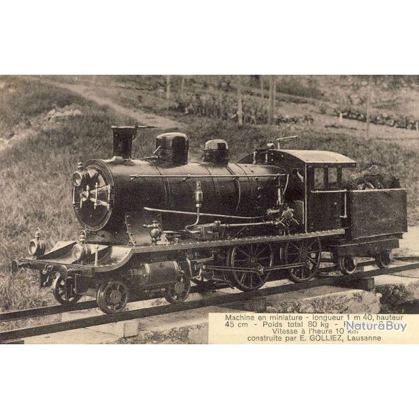 CPA Train Locomotive Miniature Golliez Lausanne