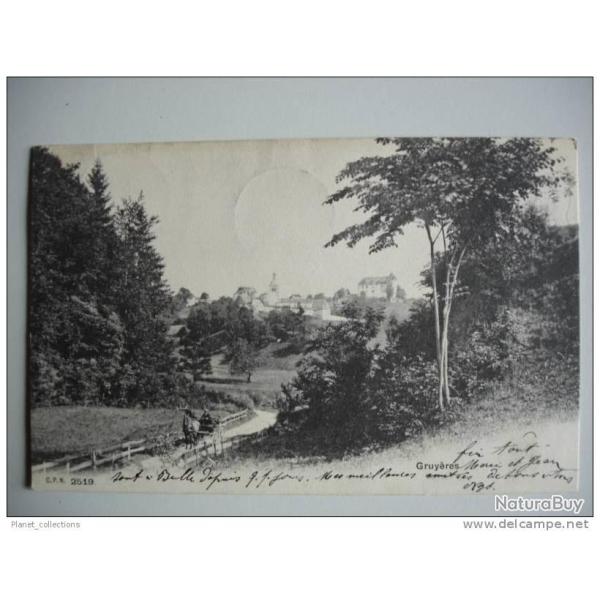 CPA SUISSE Fribourg Gruy�res Cachet Grand H�tel Mont Barry Les Bains