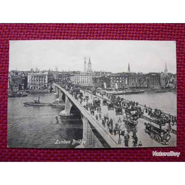 CPA Royaume-Uni London Bridge 1911 Cal�che