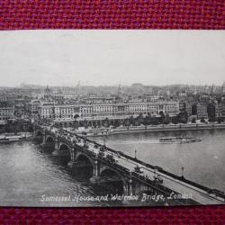CPA Royaume-Uni London Somerset house and Waterloo Bridge