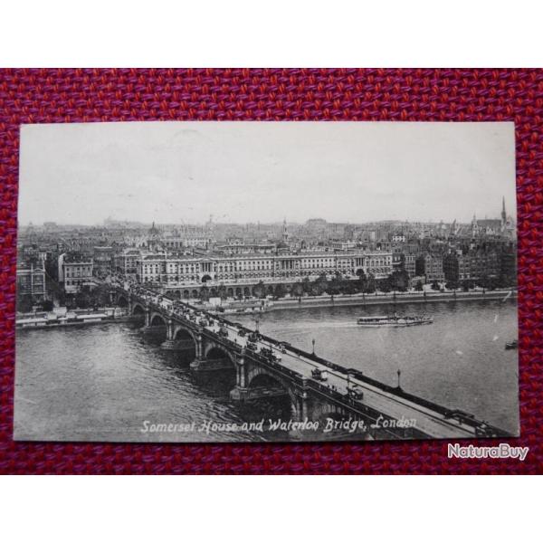 CPA Royaume-Uni London Somerset house and Waterloo Bridge