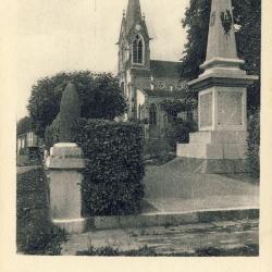 CPA 01 AIN - Coligny Eglise et Monument aux morts