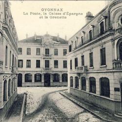 CPA 01 AIN - OYONNAX La Poste Grenette Neige