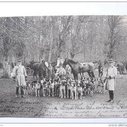 CPA 14 CALVADOS chasse à courre forêt Dreux 1903